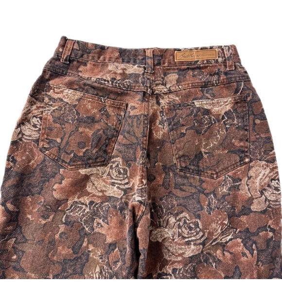 Bill Blass Tapestry Jeans Women's Size 8 Floral Rose Print High Waisted - Picture 4 of 13